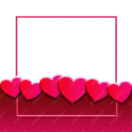 Valentines Day Red Purple Gradient Heart with Square png