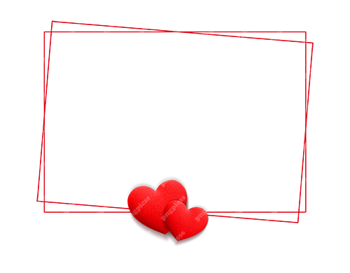 Valentine's Red Heart Frame png