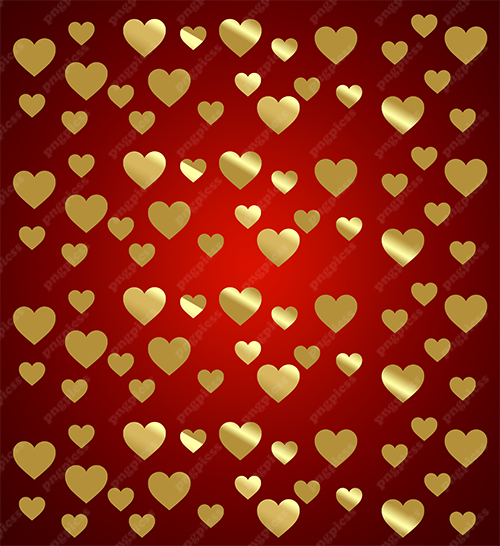 Valentine's Day Golden Red Solid Background png