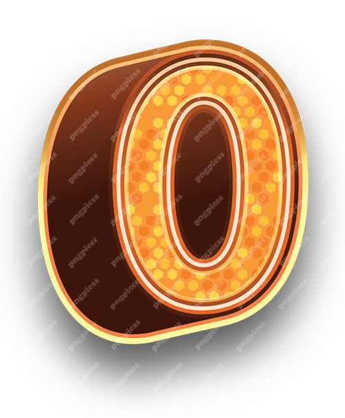 0 Zero in Metallic Bronze PNG png
