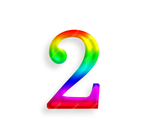 1 One in Multicolour PNG png