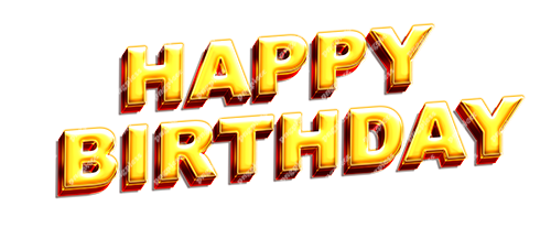 Happy Birthday 3D text PNG? png